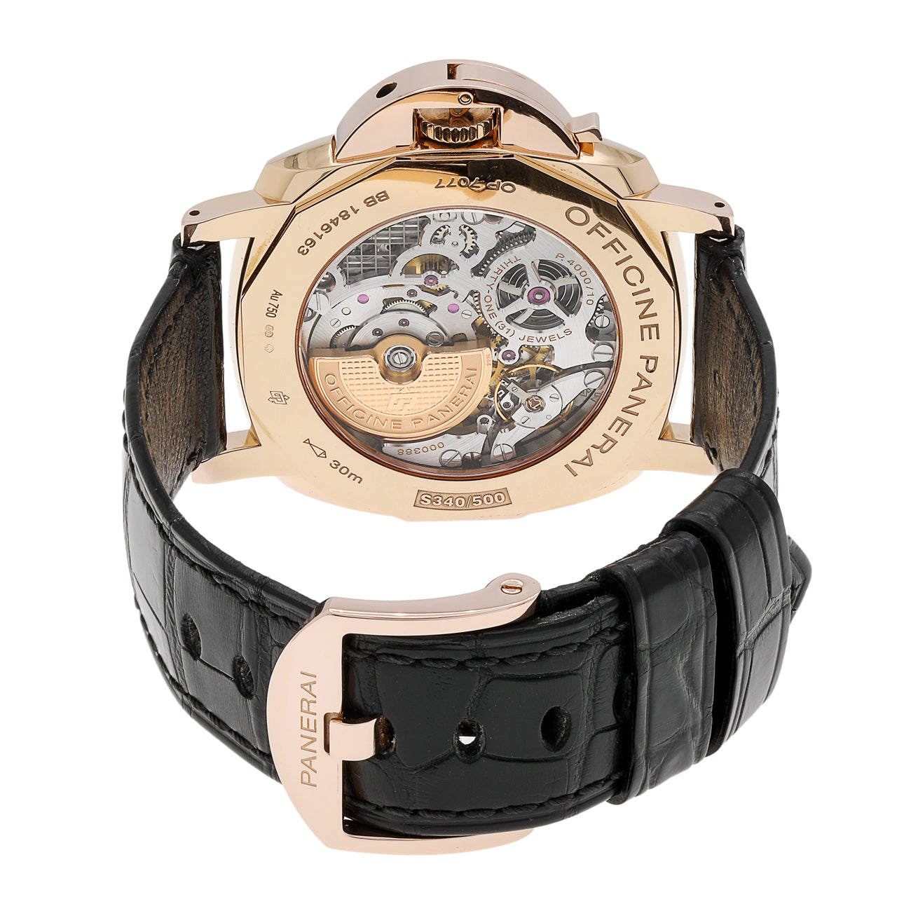 Exclusive Panerai 18K Rose Gold Luminor Due PAM00677 — Side View