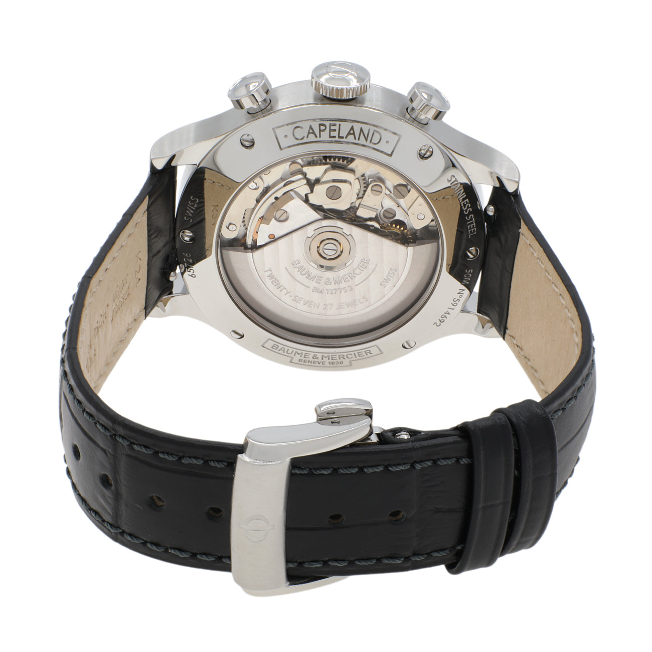 Exclusive Baume & Mercier Stainless Steel Capeland MOA10084 — Side View