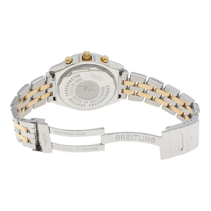 Exclusive Breitling Stainless Steel 18K Yellow Gold Crosswind Chronograph B13355 — Top View