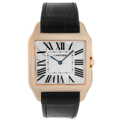 Exclusive Cartier 18K Rose Gold Santos Dumont W2006951 — Front View