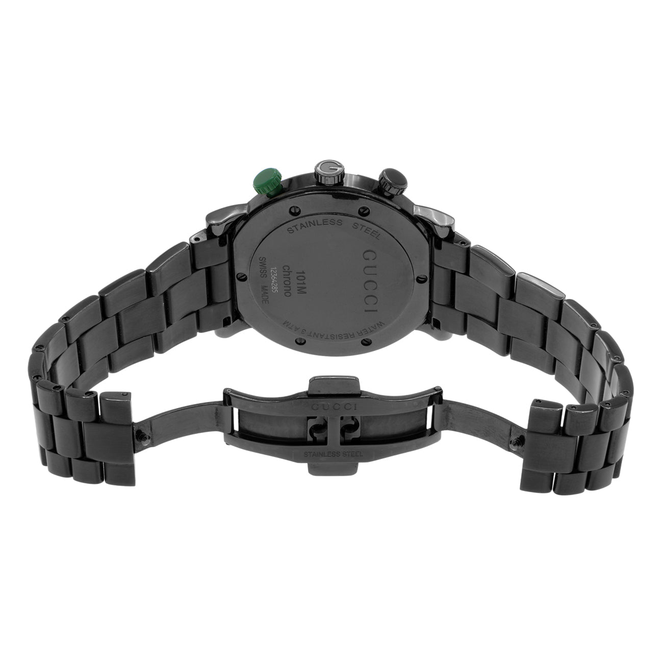 Exclusive Gucci Black PVD Stainless Steel G-Chrono YA101331 — Top View