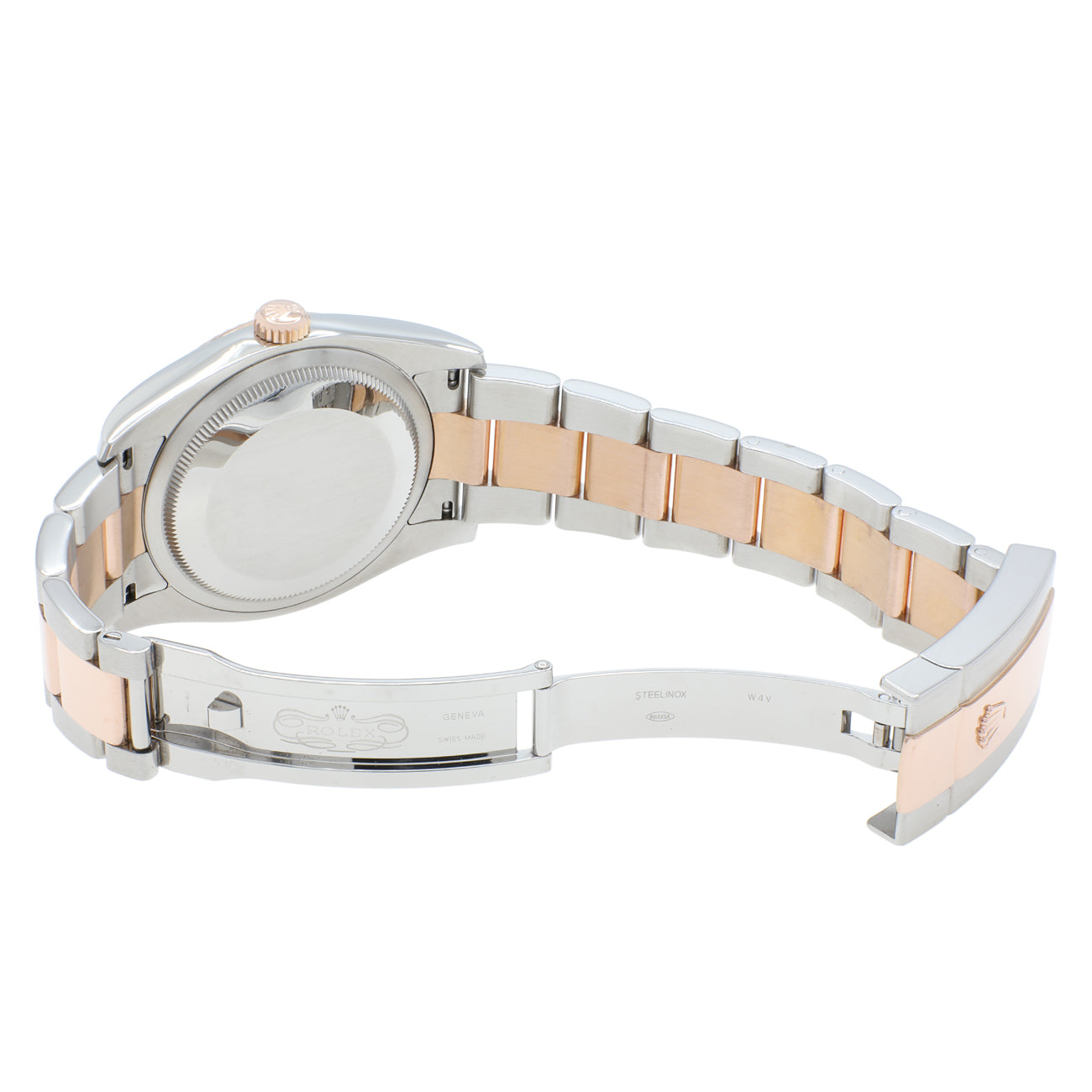 Exclusive Rolex 18K Rose Gold Stainless Steel Datejust 36 116231 — Top View