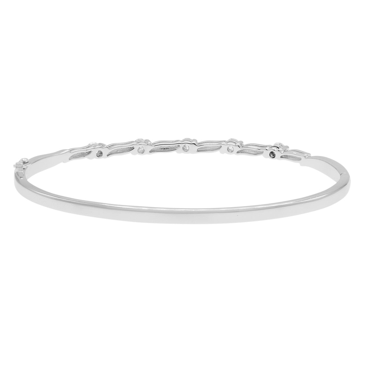 Exclusive 18K White Gold 0.50 Carat Diamond Bracelet — Side View