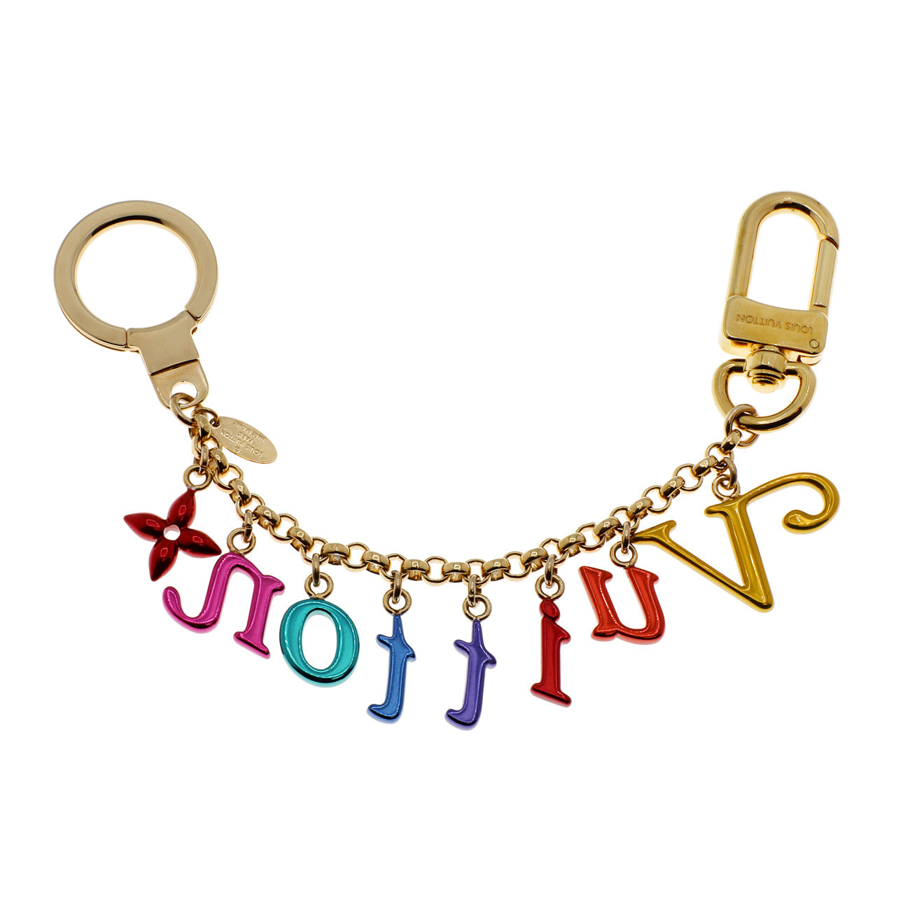 Exclusive Louis Vuitton New Wave Key Chain Bag Charm — Side View