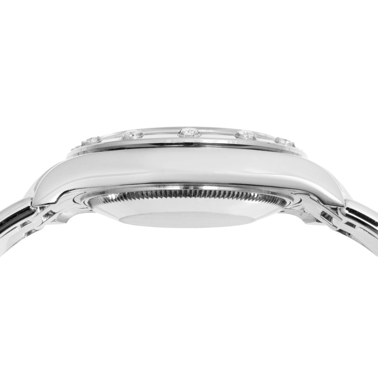 Exclusive Rolex 18K White Gold Diamond Pearlmaster 34  81319 — Back View
