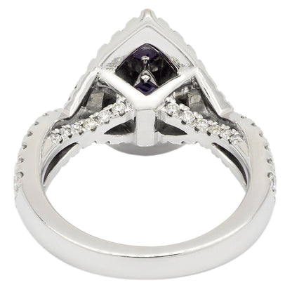 Exclusive 14K White Gold Vera Wang 0.85 Carat Pear Diamond Ring — Back View