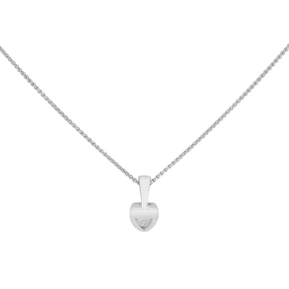 Exclusive 14K White Gold 0.46 Carat Diamond Solitaire Pendant — Side View