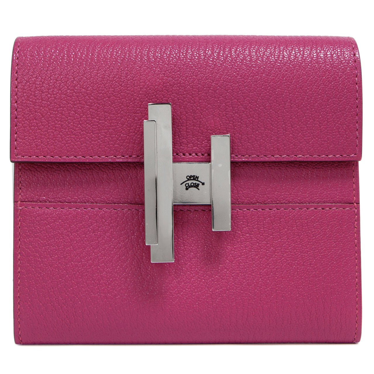 Exclusive Hermes Magnolia Chevre Mysore Cinhetic Mini Wallet — Side View