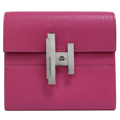 Exclusive Hermes Magnolia Chevre Mysore Cinhetic Mini Wallet — Side View