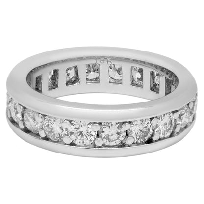 Exclusive 18K White Gold 2.10 Carat Diamond Eternity Ring — Front View