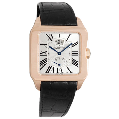 Exclusive Cartier 18K Rose Gold Santos Dumont Power Reserve W2020067 — Front View