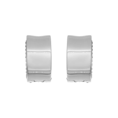 Exclusive 18K White Gold 2.58 Carat Diamond Earrings — Side View