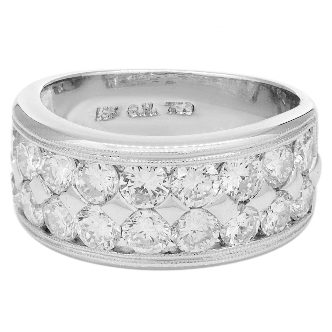 Exclusive 18K White Gold 2.40 Carat Diamond Ring — Front View