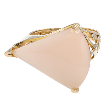 Exclusive 18K Yellow Gold Chalcedony Ring — 5.25 — Front View