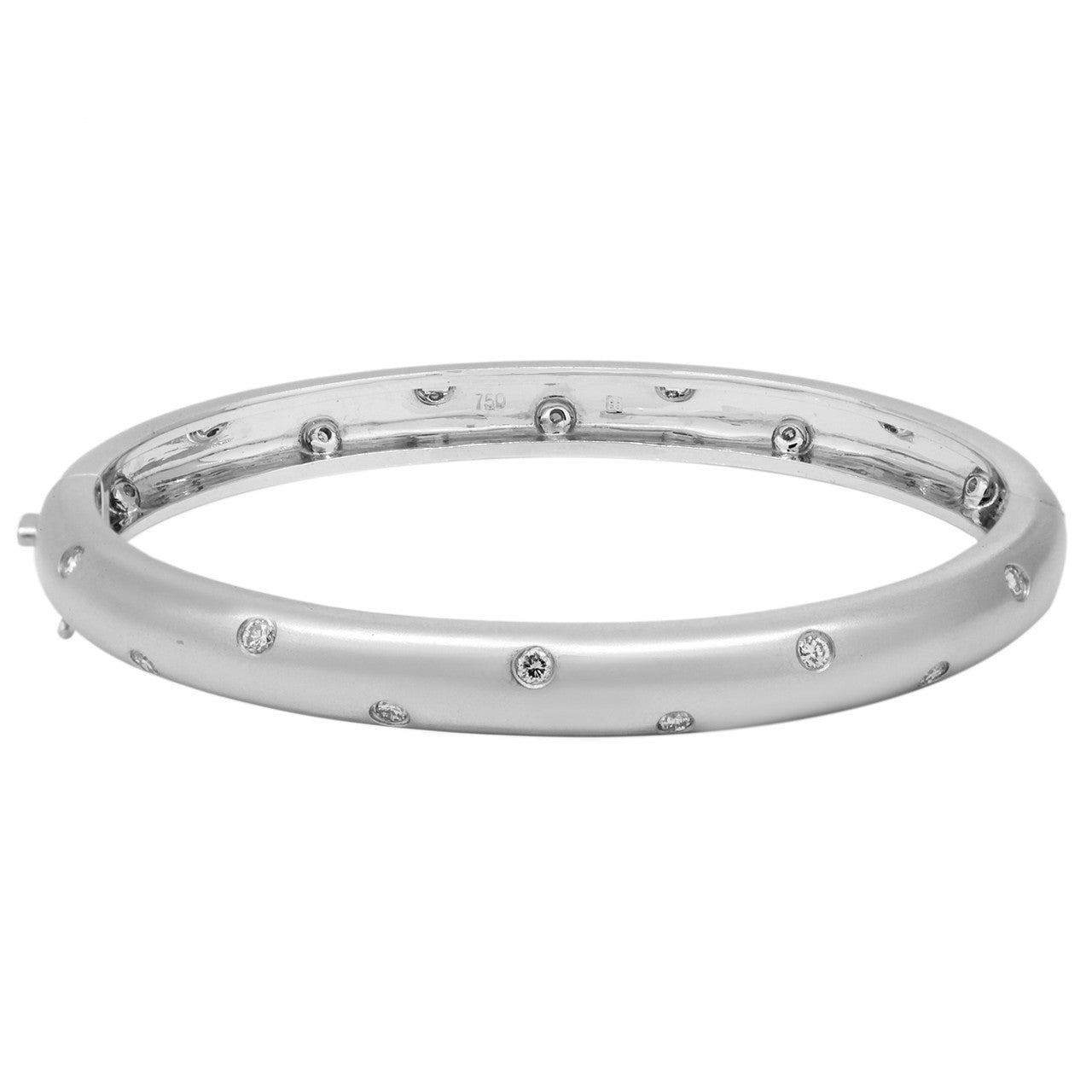 Exclusive 18K White Gold 0.66 Carat Diamond Bracelet — Front View
