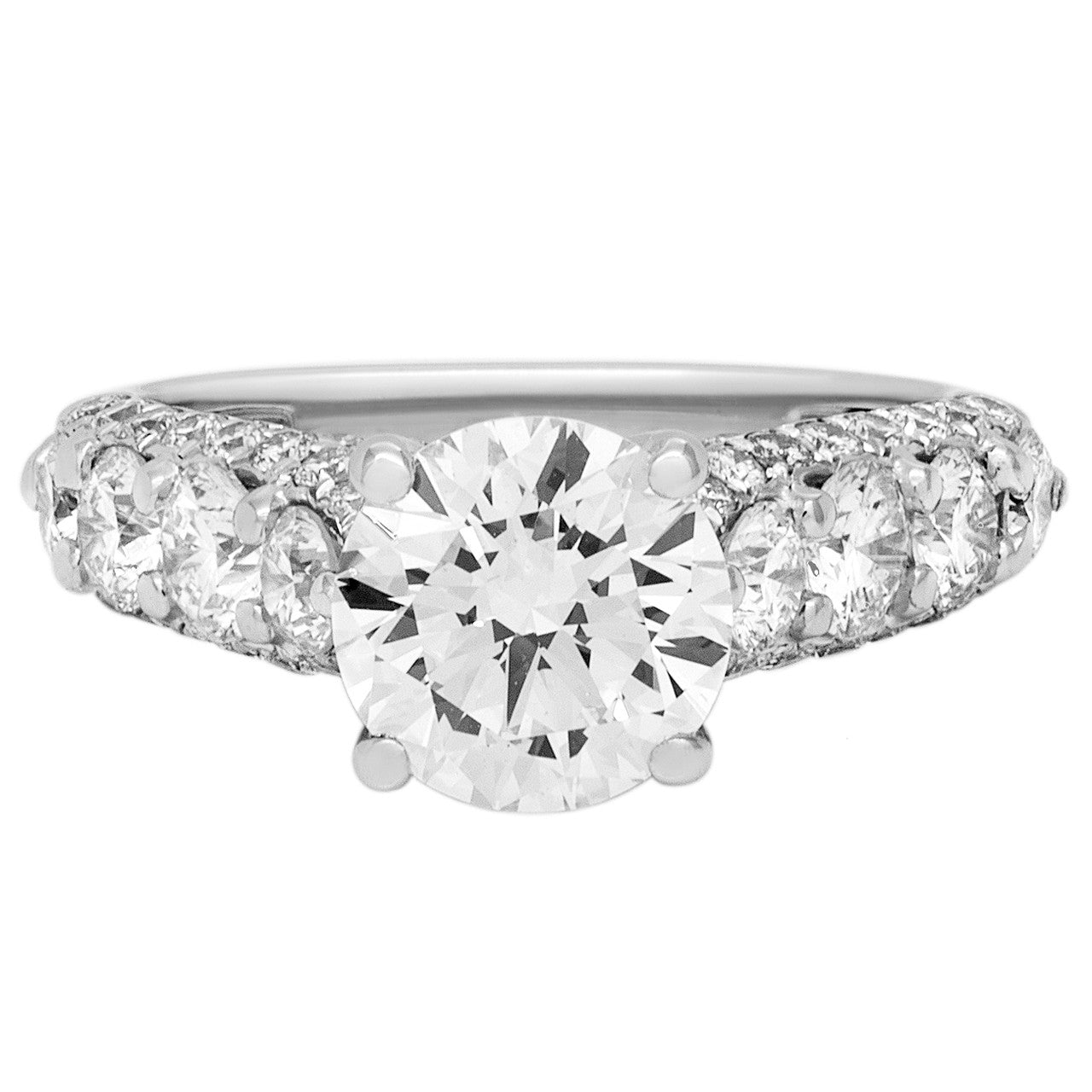 Exclusive 18K White Gold 1.56 Carat Diamond Ring — 4 — Front View