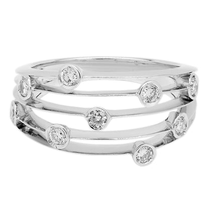 Exclusive 18K White Gold 0.27 Carat Diamond Ring — Front View