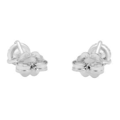 Exclusive 18K White Gold 0.90 Carat Diamond Stud Earrings — Side View