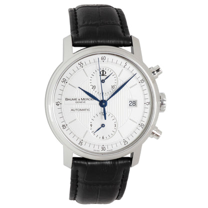 Exclusive Baume & Mercier Stainless Steel Classima Chronograph 65560 — Front View