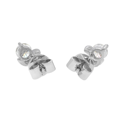 Exclusive 18K White Gold 0.47 Carat Diamond Earrings — Side View