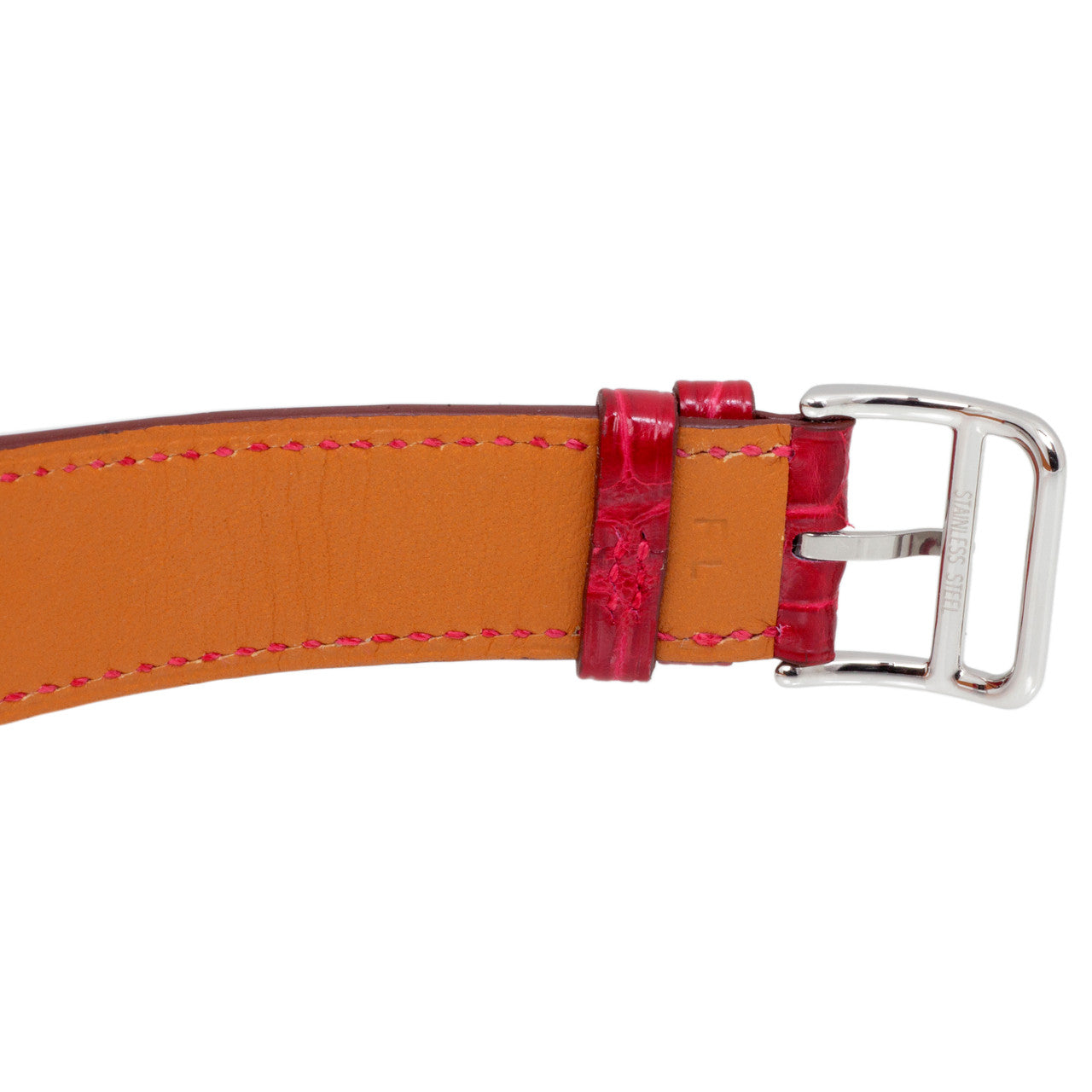 Exclusive Hermes Stainless Steel & Diamond Heure H Quartz Watch  HH1.530 — Detail View