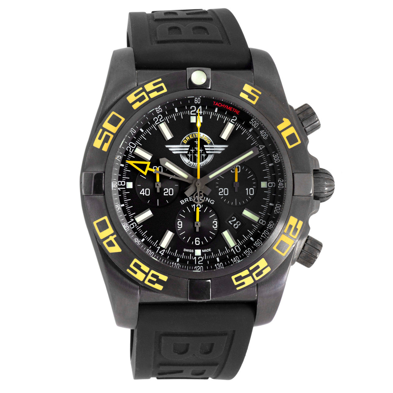 Exclusive Breitling PVD Chronomat GMT Jet Team American Tour MB0410 — Front View