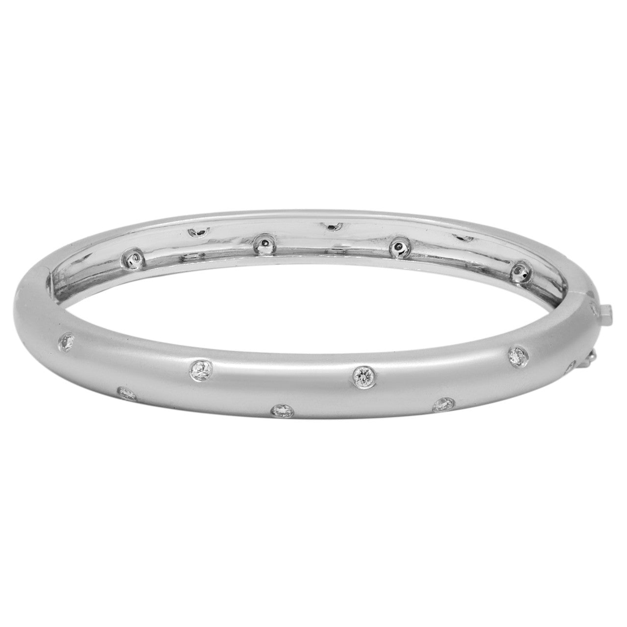 Exclusive 18K White Gold 0.66 Carat Diamond Bracelet — Side View