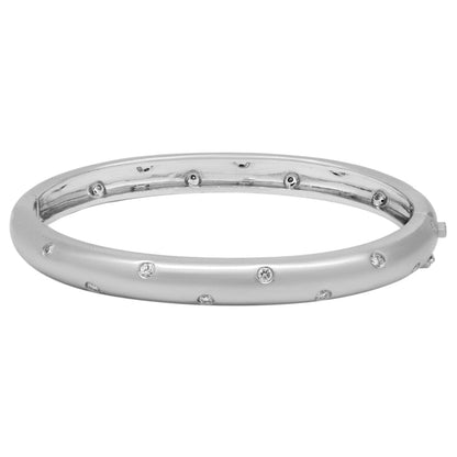 Exclusive 18K White Gold 0.66 Carat Diamond Bracelet — Side View