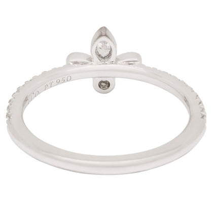 Exclusive Tiffany & Co. Platinum Diamond Fleur de Lis Ring — Back View