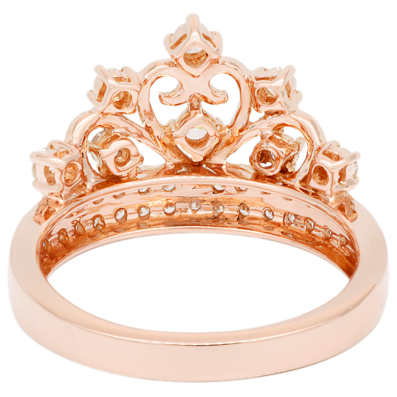 Exclusive 18K Rose Gold 0.54 Carat Diamond Ring — 5.5 — Side View