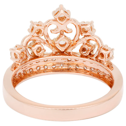 Exclusive 18K Rose Gold 0.54 Carat Diamond Ring — 5.5 — Side View