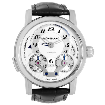 Exclusive Montblanc Stainless Steel  Nicolas Rieussec Chronograph 106595 — Front View