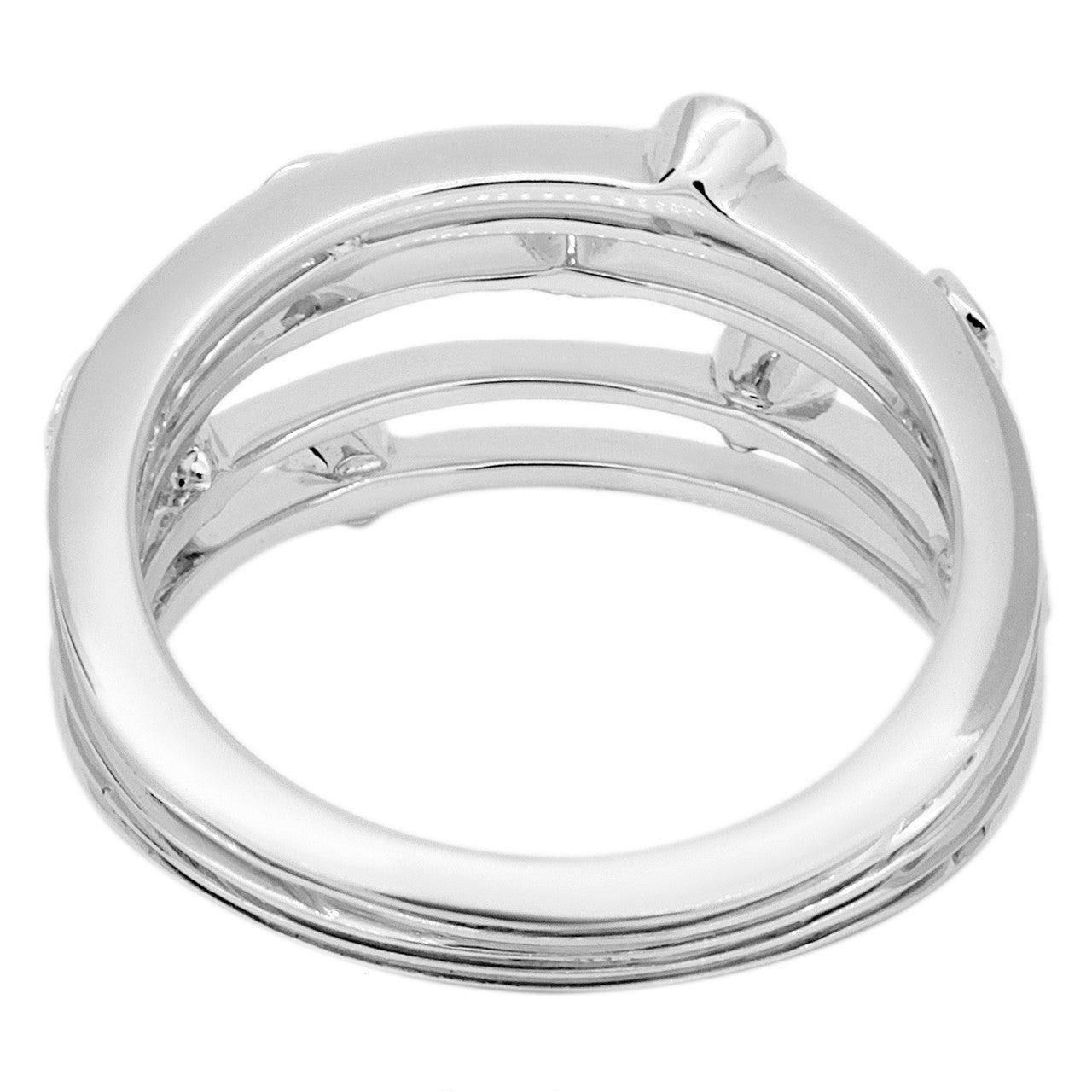 Exclusive 18K White Gold 0.27 Carat Diamond Ring — Side View