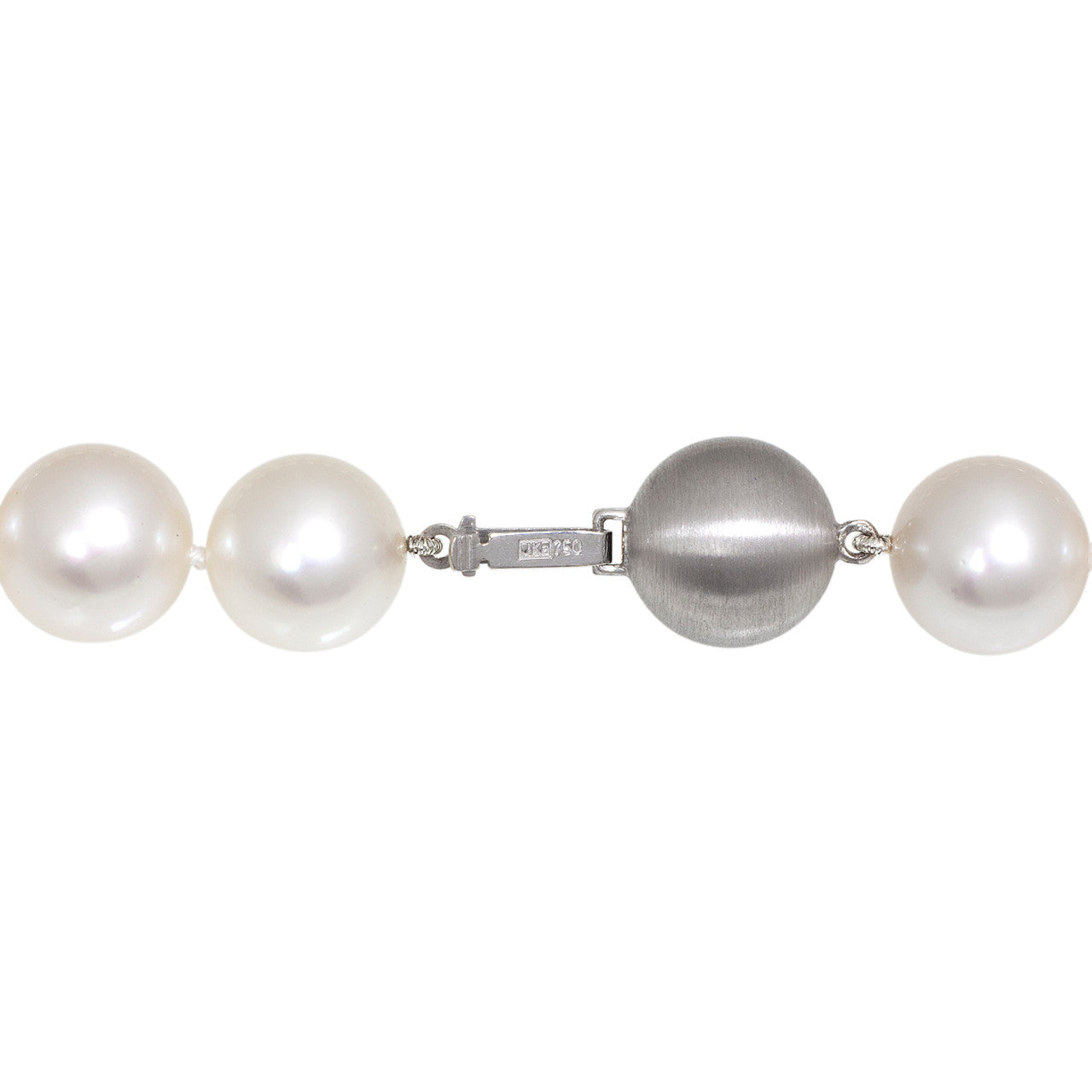Exclusive 18" South Sea Pearl 18K White Gold Necklace — Side View