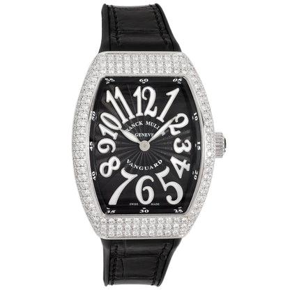 Exclusive Franck Muller Stainless Steel & Diamond Vanguard Quartz Watch V32 QZ D — Front View