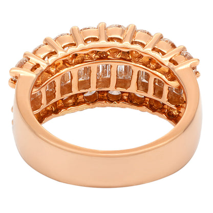 Exclusive 18K Rose Gold 2.72 Carat Diamond Ring — 5.75 — Side View