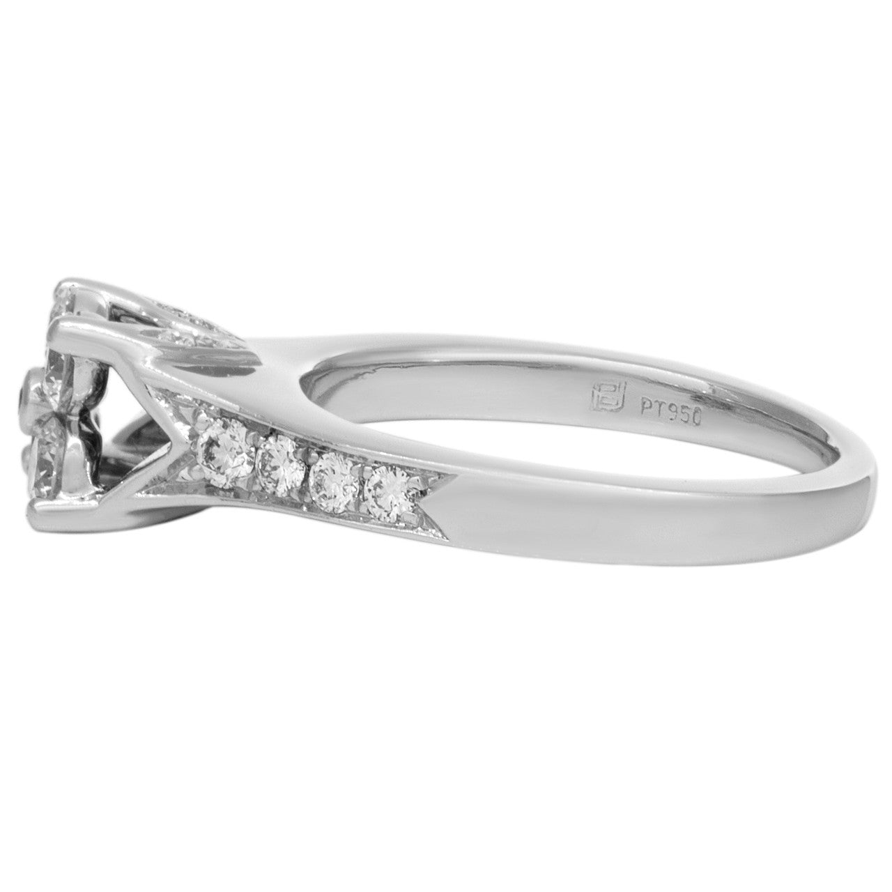 Exclusive Platinum 0.60 Carat Diamond Ring — 4 — Side View