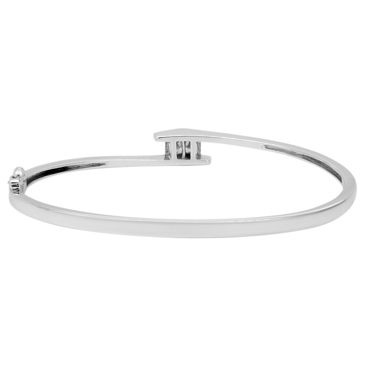 Exclusive 18K White Gold 0.53 Carat Diamond Bracelet — Side View