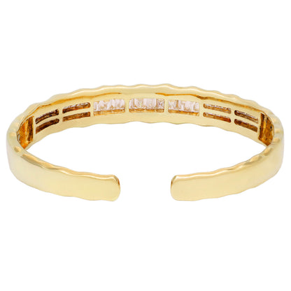 Exclusive 18K Yellow Gold 3.66 Carat Diamond Baguette Bracelet — Side View