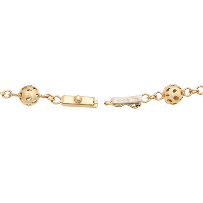 Exclusive 14K Tricolor Bead Necklace — Top View