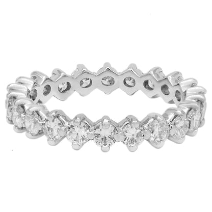 Exclusive Platinum 1.32 Carat Diamond Eternity Band — Side View