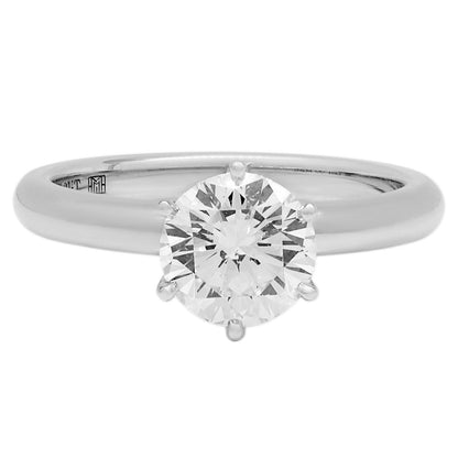 Exclusive 18K White Gold 1.25 Carat Diamond Solitaire Ring — 3.5 — Front View