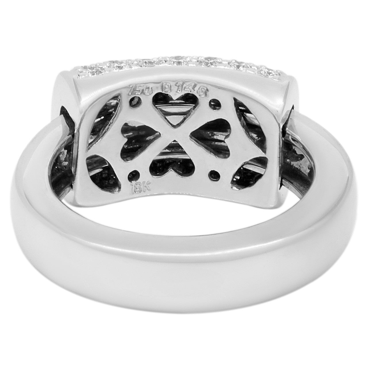 Exclusive 18K White Gold 1.48 Carat Diamond Sliding Ring — Side View