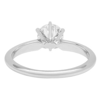 Exclusive 14K White Gold 1.00 Carat Diamond Solitaire Ring — 3.5 — Back View