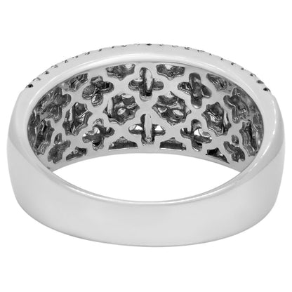 Exclusive 18K White Gold Framed Black Diamond Ring — 5 — Side View