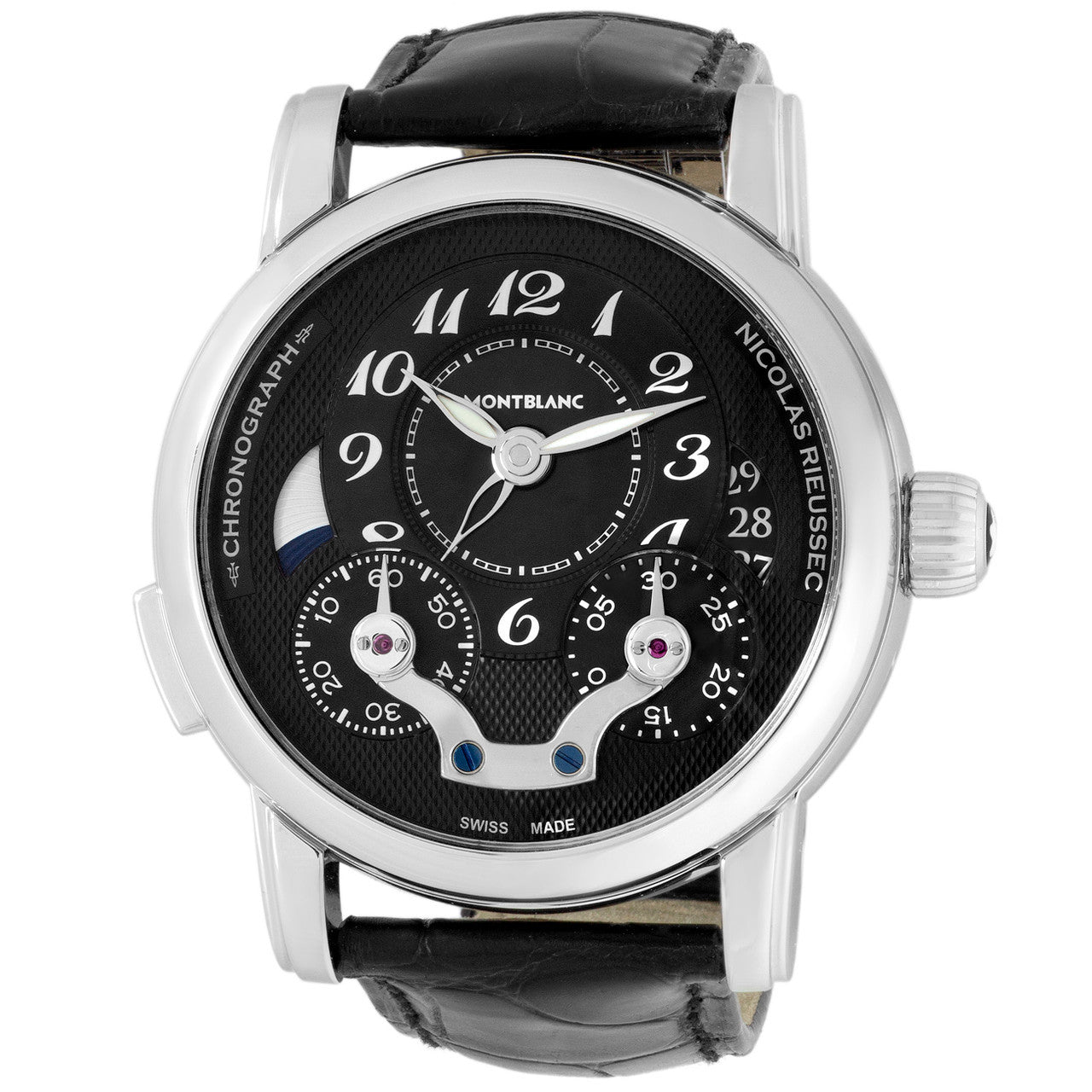 Exclusive Montblanc Stainless Steel Nicolas Rieussec Chronograph  106488 — Front View