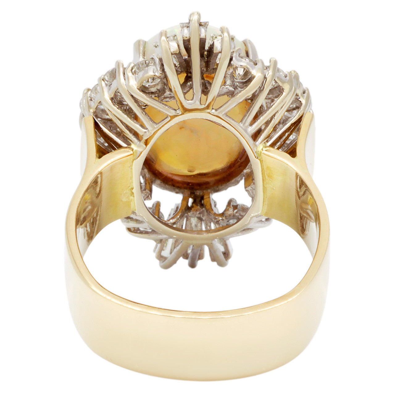 Exclusive 18K Yellow Gold 5.26 Carat Opal Diamond Ring — 5 — Side View