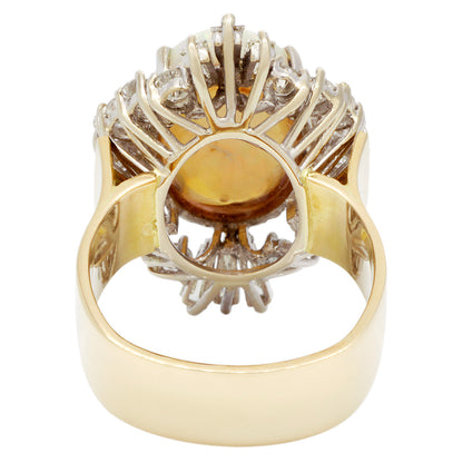 Exclusive 18K Yellow Gold 5.26 Carat Opal Diamond Ring — 5 — Side View