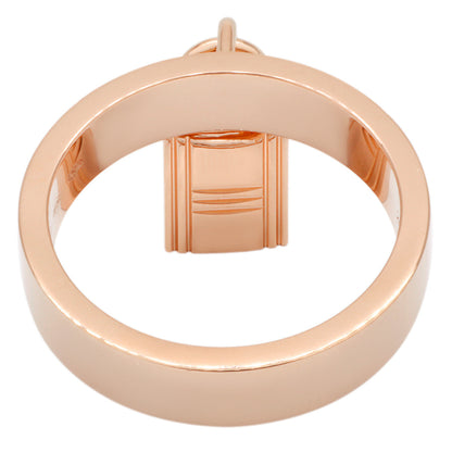 Exclusive Hermes 18K Rose Gold Medium Clochette Ring — Top View