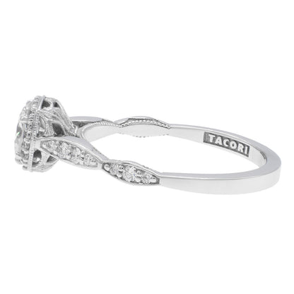 Exclusive Tacori 18K White Gold 0.92 Carat Diamond Ring — 7 — Side View